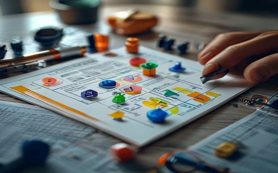 Strategy Canvas comparing red and blue ocean approaches